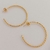 Brinco Argola Torcida Fechada 42mm - Banhado a Ouro 18k - comprar online
