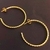 Brinco Argola Torcida Fechada 42mm - Banhado a Ouro 18k