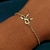 Pulseira 17,5cm Cadeadinho com Laço Andrea - Banhada a Ouro na internet