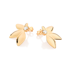 Brinco Rommanel flor zircônia festa elegante mães 527480 - comprar online
