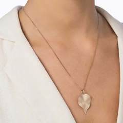 Pingente Rommanel Folha Ondulada coração dia das mães 542939 - comprar online