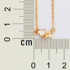 Colar Rommanel letras coração zircônia lindo elegante 532582 - loja online
