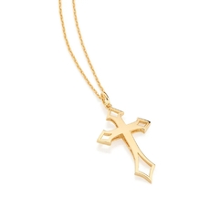 Pingente Rommanel masculino folheado a ouro cruz Cód. 541744 - comprar online