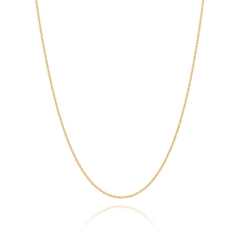 Gargantilha Rommanel folheada a ouro 18k fio cadeado Cód. 531638 42cm