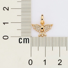 Pingente espirito santo banhado zircônia delicado 542836 - comprar online