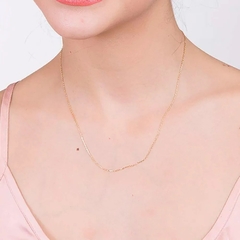 Gargantilha Rommanel folheada a ouro 18k fio cadeado Cód. 531638 42cm - comprar online
