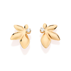 Brinco Rommanel flor zircônia festa elegante mães 527480