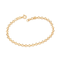 Pulseira Rommanel coração banhada ouro antialérgico 552062 - loja online