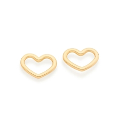 Brinco Rommanel amor folheado a ouro 18k Cód. 526499 - comprar online