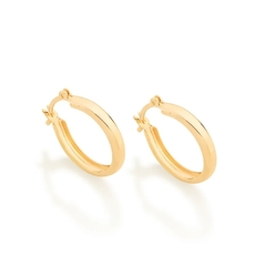 Brinco Rommanel argola folheado a ouro 18k Cód. 520901