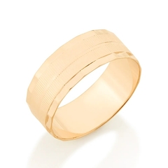 Aliança Rommanel banhada a ouro 18k Cód. 511139 6mm