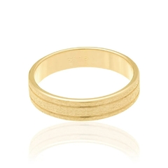 Aliança Rommanel fosca banhada a ouro 18k Cód. 510332 4mm - comprar online
