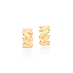 Brinco Rommanel argola navetes folheado a ouro -coleção borboletas 527091 - comprar online
