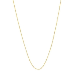 Cordão Rommanel folheado a ouro fio torcido 531154 50cm - comprar online