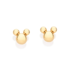 Brinco Rommanel infantil mickey folheado a ouro 527226 - comprar online