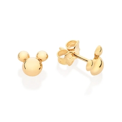 Brinco Rommanel infantil mickey folheado a ouro 527226