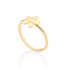 Anel Rommanel skinny flor folheado a ouro coleção borboletas 513294 - comprar online