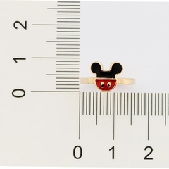 Anel Rommanel bermuda do mickey folheado a ouro com aplicação de resina 513423 na internet