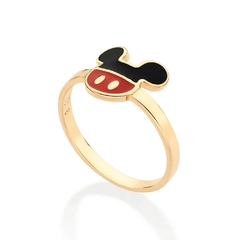 Anel Rommanel bermuda do mickey folheado a ouro com aplicação de resina 513423 - comprar online
