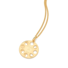 Pingente Medalha Rommanel fases da lua folheada a ouro 542622 - comprar online