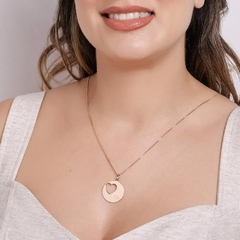 Medalha Rommanel pingente grande mãe folheada a ouro 542602 na internet