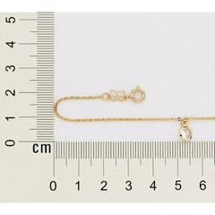 Pulseira Rommanel folheada a ouro com zircônia pendurada 551768 19cm na internet