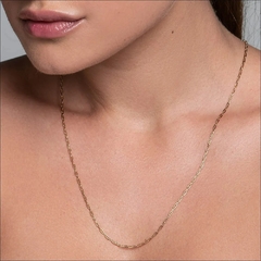 gargantilha Rommanel folheado a ouro fio longo diamantado 531996 60cm - comprar online