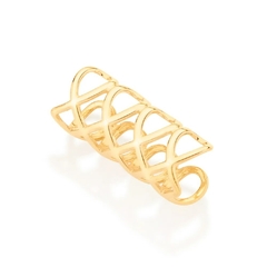Brinco piercing Rommanel de pressão folheado a ouro unitário losango gotas 526769 - comprar online