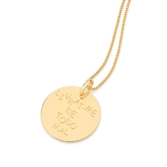 Pingente Medalha Rommanel livrai-me de todo mal 542456 - comprar online