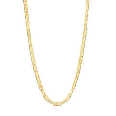 Cordão Rommanel masculino folheado a ouro 531306 60cm