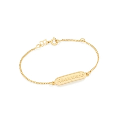 Pulseira Rommanel folheada a ouro 18k infantil abençoado 551498 na internet