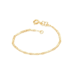 Pulseira menino Rommanel infantil folheada a ouro 550744 14cm - comprar online