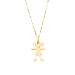 Pingente Rommanel folheado a ouro menina Cód. 540861 - comprar online