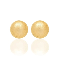 Brinco Rommanel folheado a ouro fosco bola 520480 - comprar online