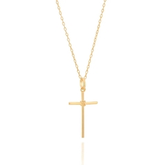 Pingente Rommanel folheado a ouro cruz 540180 - comprar online