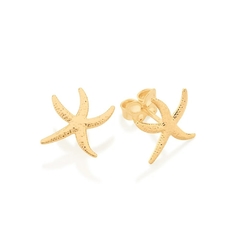 Brinco Rommanel folheado a ouro estrela do mar 525434 - comprar online