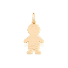 Pingente Rommanel folheado a ouro menino 540175