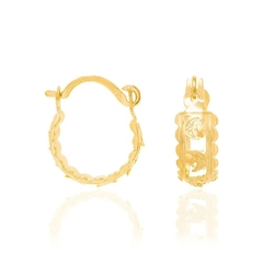 Brinco Rommane infantill folheado a ouro formato argola Cód. 523350 - comprar online