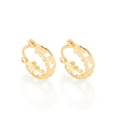 Brinco Rommane infantill folheado a ouro formato argola Cód. 523350