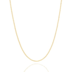 Gargantilha corrente Rommanel masculina folheada a ouro 532135 70cm - comprar online