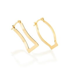 Brinco Rommanel folheado a ouro argola Cód. 522750