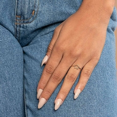 Anel Rommanel skinny ring estrela folheado a ouro Cód. 512939 - comprar online