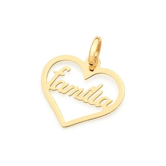 Pingente Rommanel amo a família folheado a ouro Cód. 542343