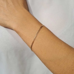 Pulseira Rommanel original folheada a ouro masculino fina 551718 - Coutinho Joias Folheadas Rommanel
