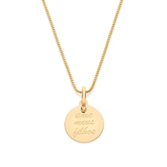 Pingente Medalha Rommanel amo meus filhos folheada a ouro Cód. 542395 - comprar online