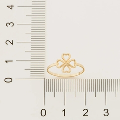Anel Rommanel skinny ring trevo de 4 folhas folheado a ouro 512875 na internet