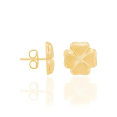 Brinco rommanel folheado a ouro trevo Cód. 520589 - comprar online