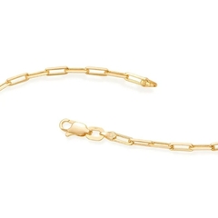 Pulseira rommanel masculina original elos cadeados folheada a ouro Cód. 551691 20cm - comprar online