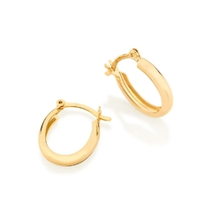 Brinco Rommanel folheado a ouro formato argola Cód. 520902 - comprar online