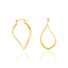 Brinco rommanel folheado a ouro argola arredondada Cód. 523849 - comprar online